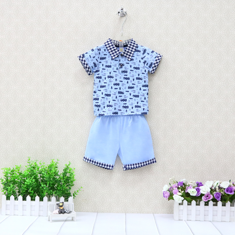 Baby boys short sleeve t-shirt+shorts two Pieces/Set Kids pure cotton outfits Printed children's clothing summer, Blue
Baby boys short sleeve t-shirt+shorts two Pieces/Set Kids pure cotton outfits Printed children's clothing summer, Blue
