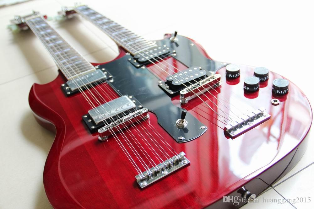 Free Shipping Custom Jimmy Page 12/6 strings 1275 Double Neck Led Zeppeli Page Signed Aged Wine Red Body Electric Guitar 120830
Free Shipping Custom Jimmy Page 12/6 strings 1275 Double Neck Led Zeppeli Page Signed Aged Wine Red Body Electric Guitar 120830
