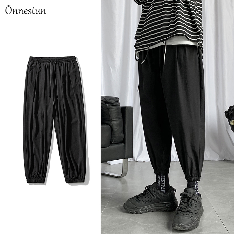 Onnestun Streetwear Men' Pants New Arrivals Sport Pants Hip Hop Joggers Classic Sweatpants Causal Solid Thin Summer Men, Black
Onnestun Streetwear Men' Pants New Arrivals Sport Pants Hip Hop Joggers Classic Sweatpants Causal Solid Thin Summer Men, Black