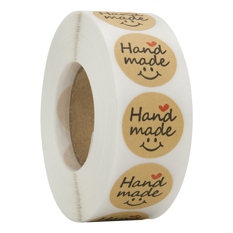 1 Inch Round Adhesive Sticker Kraft Paper Handmade 700PCS Labels with Smile Per Roll 122319
1 Inch Round Adhesive Sticker Kraft Paper Handmade 700PCS Labels with Smile Per Roll 122319
