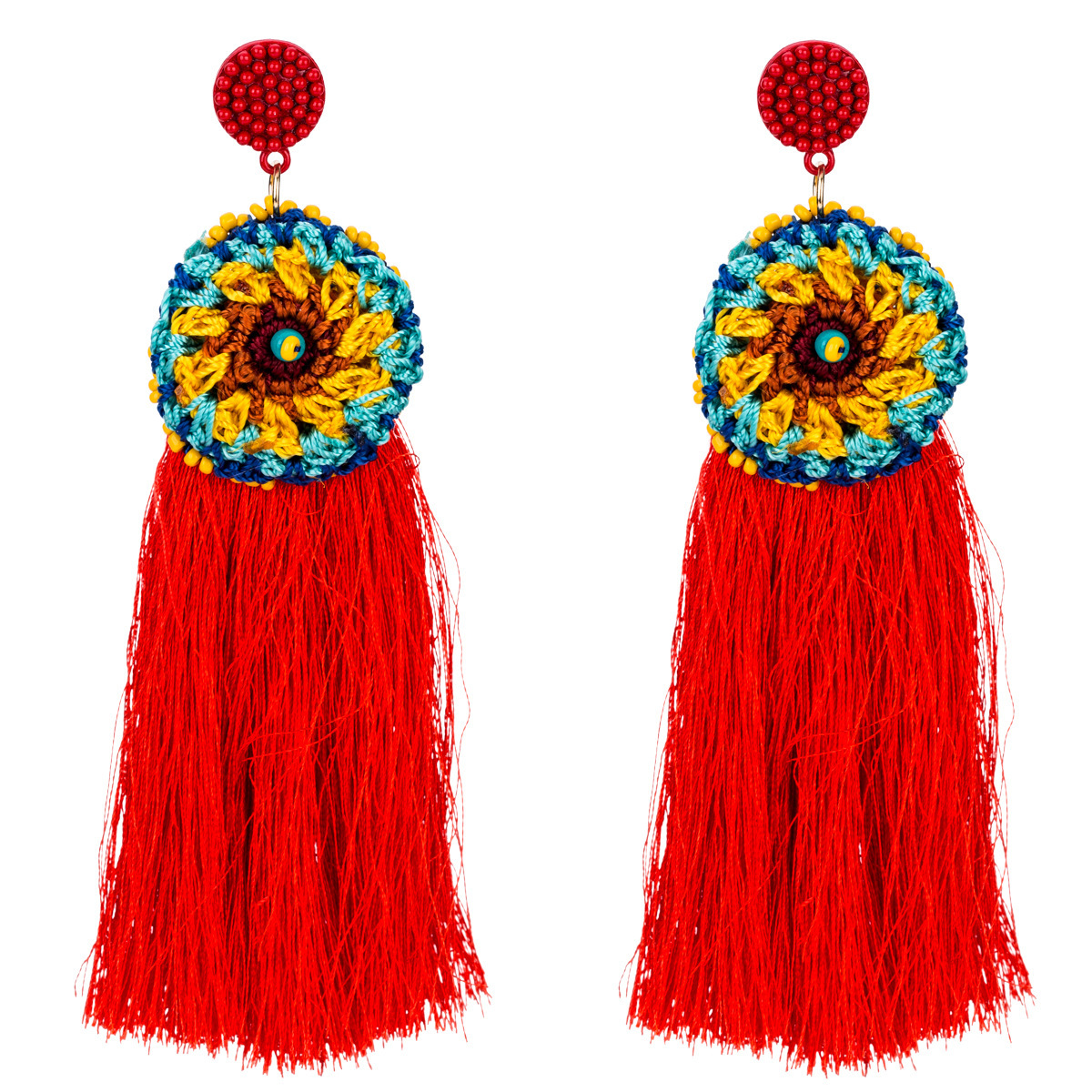 EH8220 exaggerated rice beads tassel earrings women's fashion multi-layer woven Bohemia
EH8220 exaggerated rice beads tassel earrings women's fashion multi-layer woven Bohemia