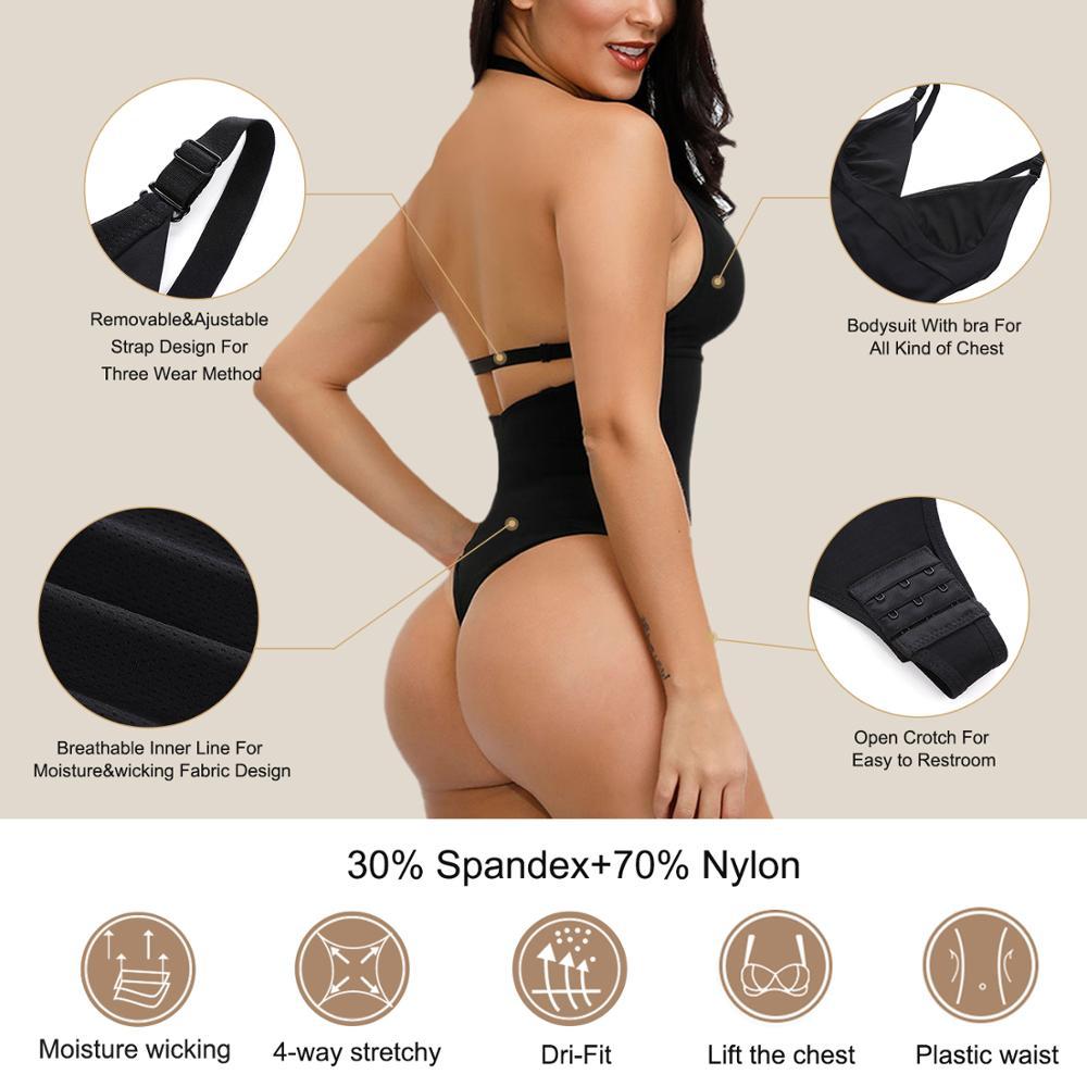 WAIST SECRET Women Slimming Shapewear Bodysuits Body Shaper Thong Shapewear Panty Bodysuit Slim Tummy Shapers Vest Underwear CX200803