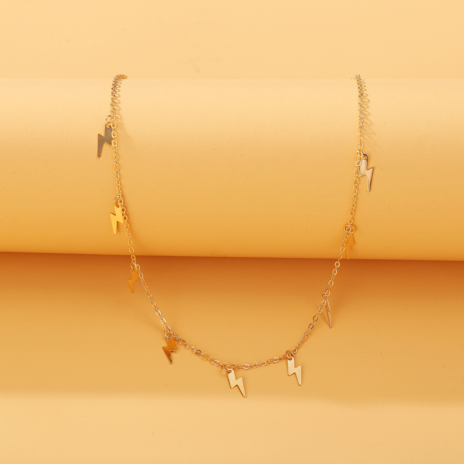 2020 Women Fashion Gold Lightning Choker Necklace Creative Tassel Chain Necklaces Vintage Choker Party Jewelry Gift For Women Girls