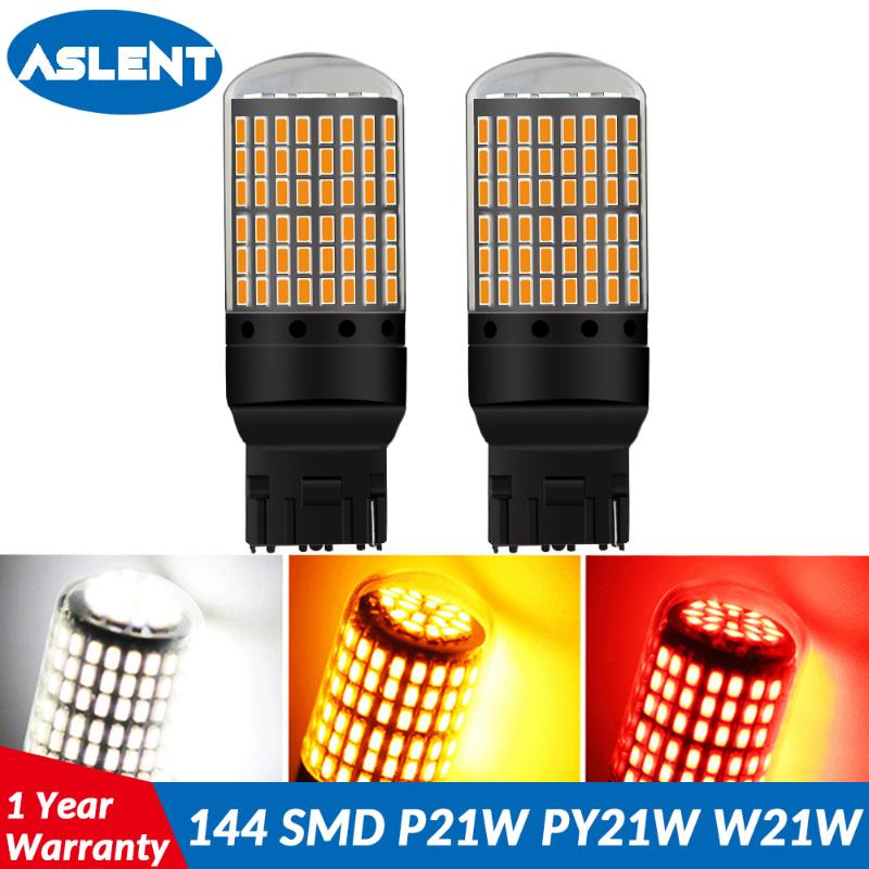 

2PCS 1156 BA15S P21W BAU15S PY21W T20 7440 W21W LED Bulbs 3014 144smd led CanBus No Error lamp For Turn Signal Light No Flash, As pic