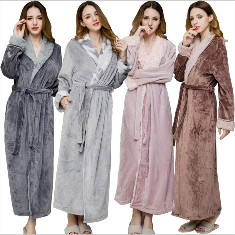 2020 Women Men Neck Thick Warm Long Flannel Bathrobe Plus Size Kimono Robe Winter Peignoir Dressing Gown Bridesmaid Robes, Silver men
2020 Women Men Neck Thick Warm Long Flannel Bathrobe Plus Size Kimono Robe Winter Peignoir Dressing Gown Bridesmaid Robes, Silver men