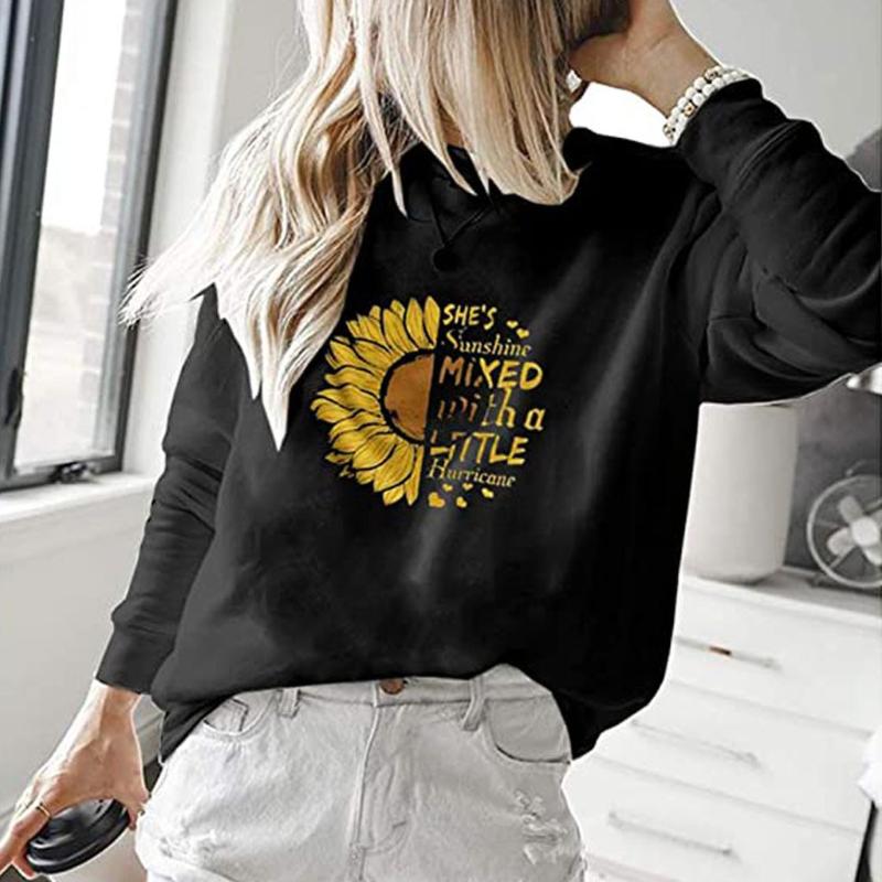 Oversized Pink Sunflower Print Sweatshirt Women Hoody Female Itself Women' Hoodies Full Sleeve loose for women clothes 2020, Black
Oversized Pink Sunflower Print Sweatshirt Women Hoody Female Itself Women' Hoodies Full Sleeve loose for women clothes 2020, Black