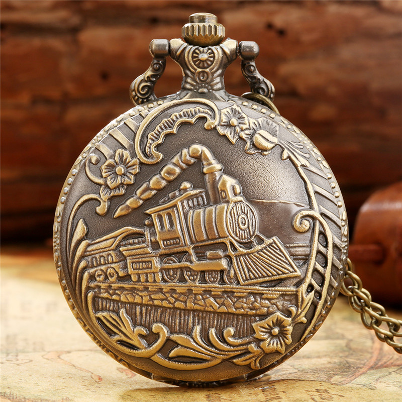 Antique Classic Train Locomotive Engine Pocket Watch Bronze Cover Design Necklace Pendant Chain Unisex Gifts Clock Timepiece
Antique Classic Train Locomotive Engine Pocket Watch Bronze Cover Design Necklace Pendant Chain Unisex Gifts Clock Timepiece