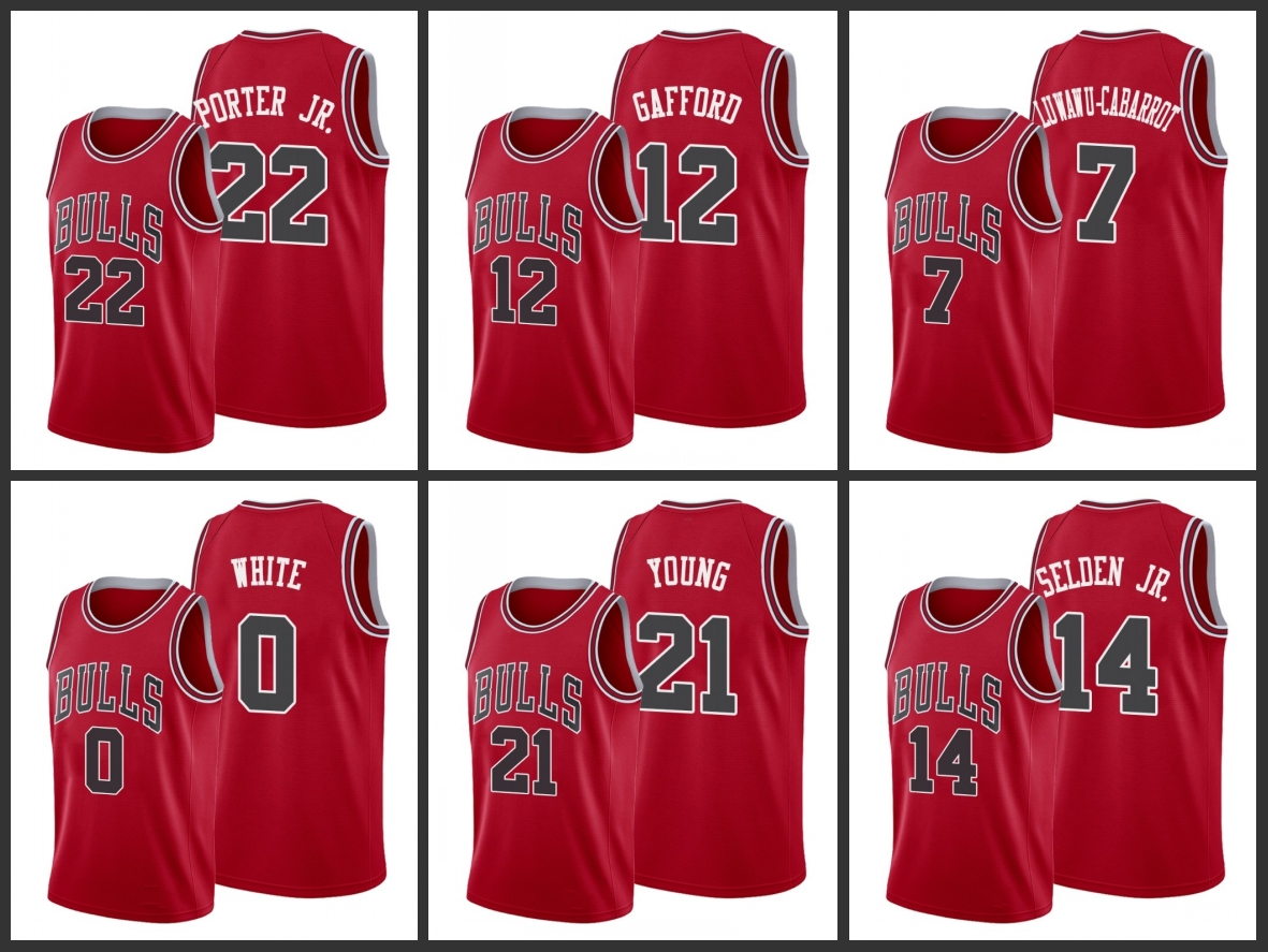 Chicago Bulls Otto Porter Jr. Coby White Daniel Gafford Thaddeus Young Timothe Luwawu-Cabarrot Wayne Selden Jr. Men 2019-20 Jersey, Black
Chicago Bulls Otto Porter Jr. Coby White Daniel Gafford Thaddeus Young Timothe Luwawu-Cabarrot Wayne Selden Jr. Men 2019-20 Jersey, Black