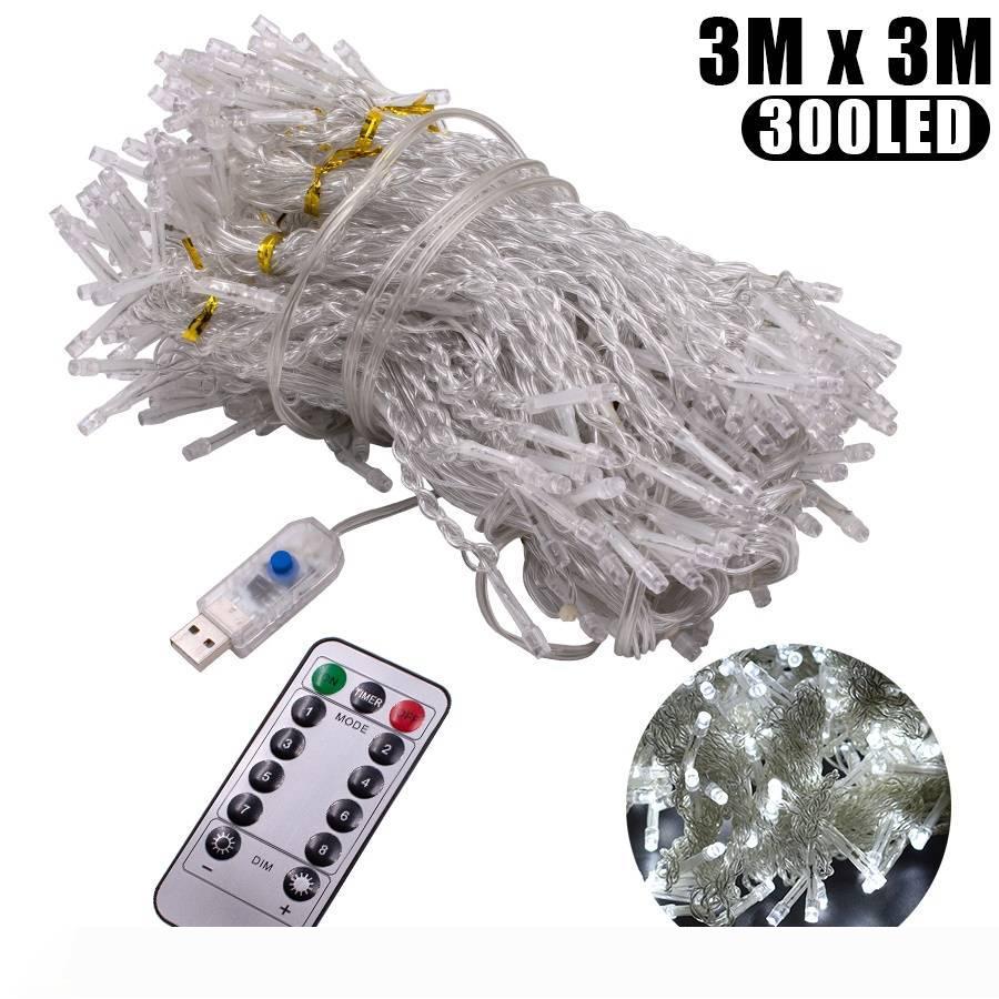 LED Strings Fairy String Light strip 3M x 3M White Light Romantic Christmas Wedding Outdoor Curtain String Light
LED Strings Fairy String Light strip 3M x 3M White Light Romantic Christmas Wedding Outdoor Curtain String Light
