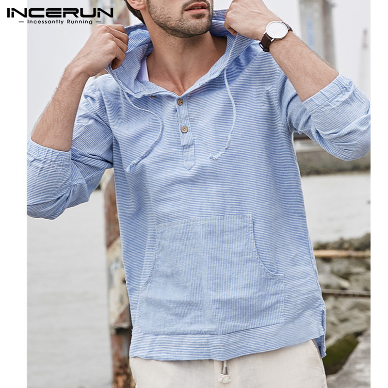 Men's Linen Hooded T-Shirts Long Sleeve Striped Pockets Regular Fit Pullovers Cotton Breathable Classic Hiphop Tees Male Tops, Khaki shirt
Men's Linen Hooded T-Shirts Long Sleeve Striped Pockets Regular Fit Pullovers Cotton Breathable Classic Hiphop Tees Male Tops, Khaki shirt