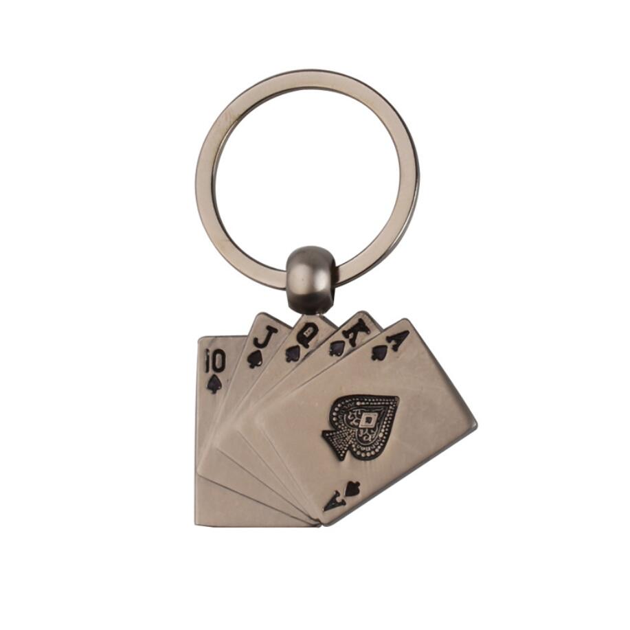 Epacket DHL Metal creative playing card keychain custom advertising LOGO personalized gift DAKR036 mix order key chain Keychain
