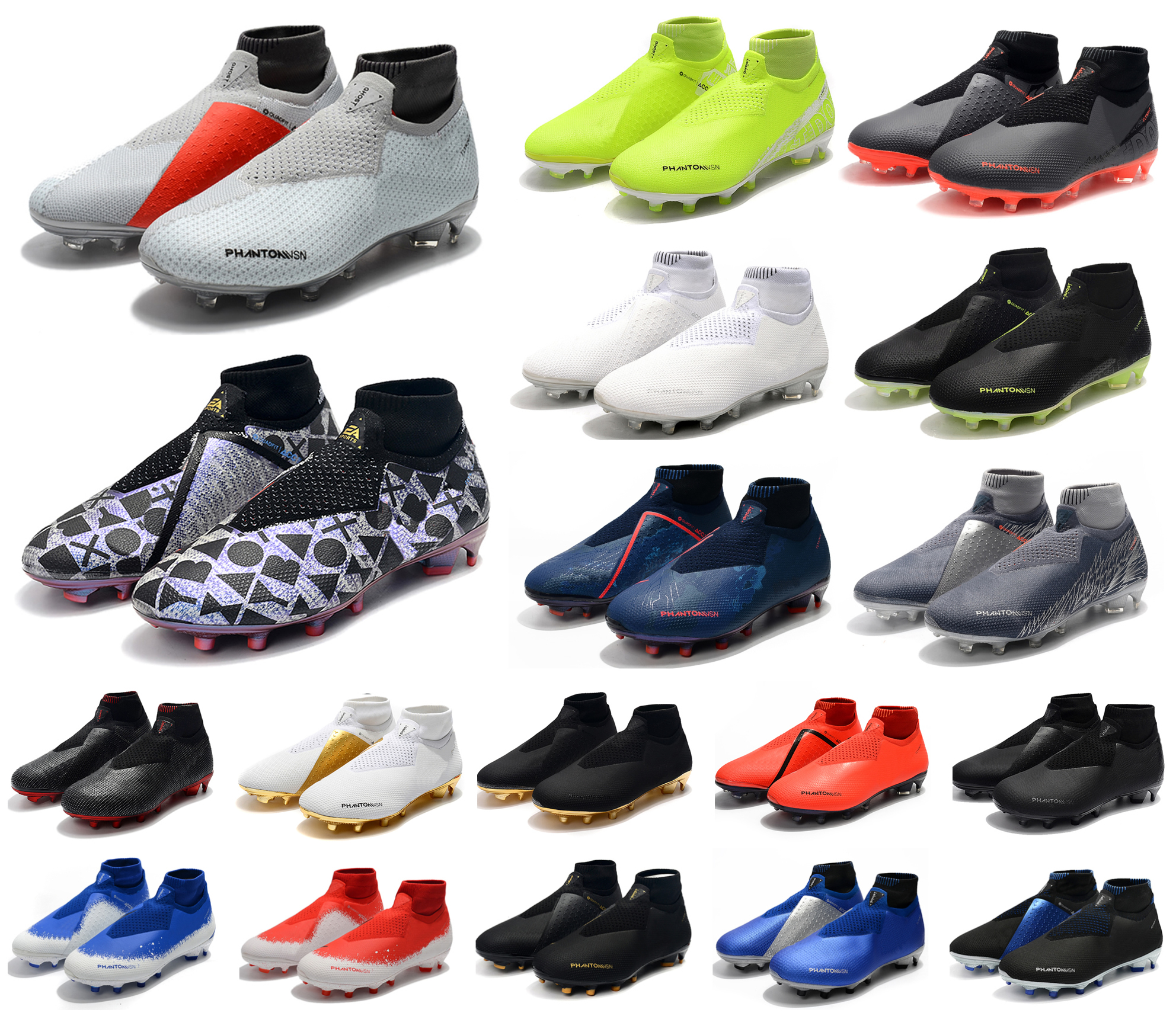 Hot Phantom VSN Vision Elite DF FG Mens High Ankle New Lights Fully Charged Under Soccer Cleats Football Shoes Size US6.5-11, 10 fg
Hot Phantom VSN Vision Elite DF FG Mens High Ankle New Lights Fully Charged Under Soccer Cleats Football Shoes Size US6.5-11, 10 fg