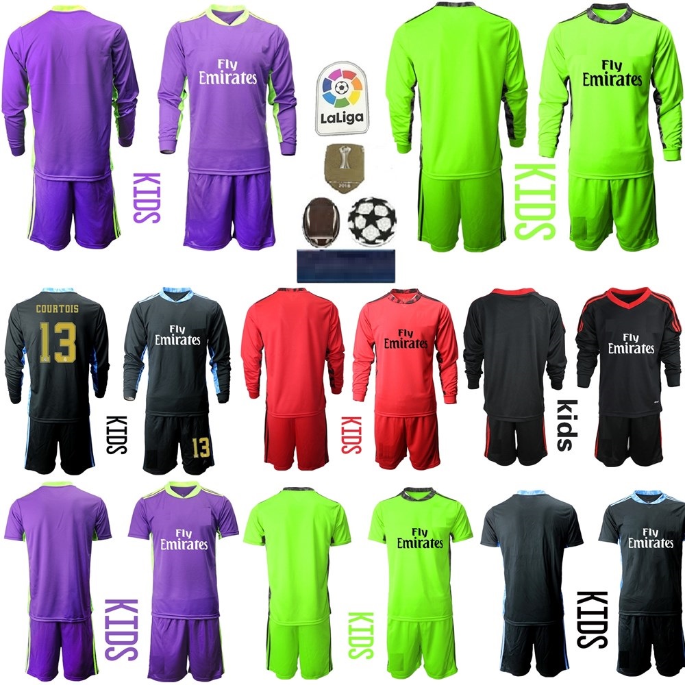 New 2020 2021 children Soccers Jerseys long sleeves kids kit soccer shirt 20 21 1 NAVAS 13 COURTOIS Goalkeeper boys youth Football uniforms, As shown in illustration
New 2020 2021 children Soccers Jerseys long sleeves kids kit soccer shirt 20 21 1 NAVAS 13 COURTOIS Goalkeeper boys youth Football uniforms, As shown in illustration