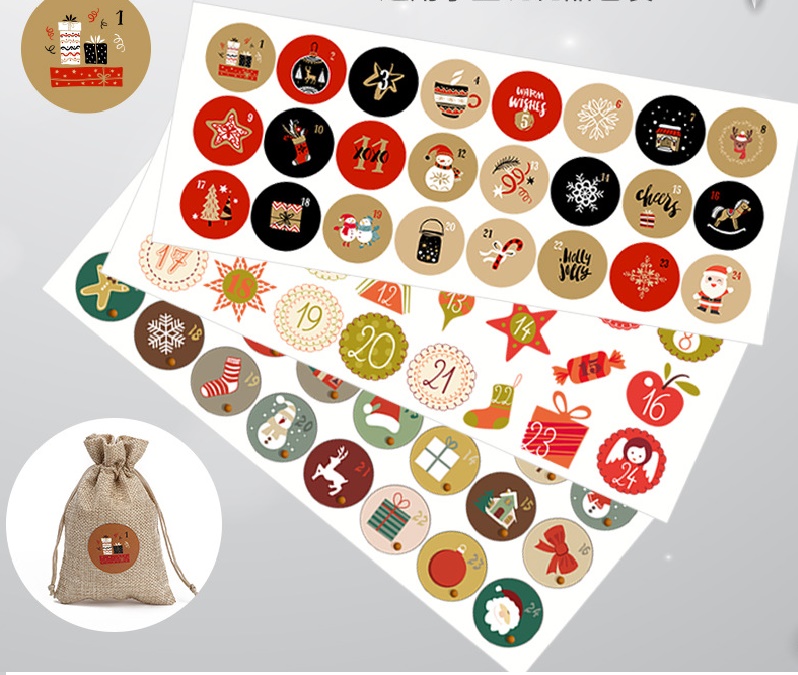 Christmas Round Stickers DIY Baking Gift Bag Glass Bottle Sealing Sticker Self-adhesive Label Decorative Sticker 24 Pieces/page
Christmas Round Stickers DIY Baking Gift Bag Glass Bottle Sealing Sticker Self-adhesive Label Decorative Sticker 24 Pieces/page