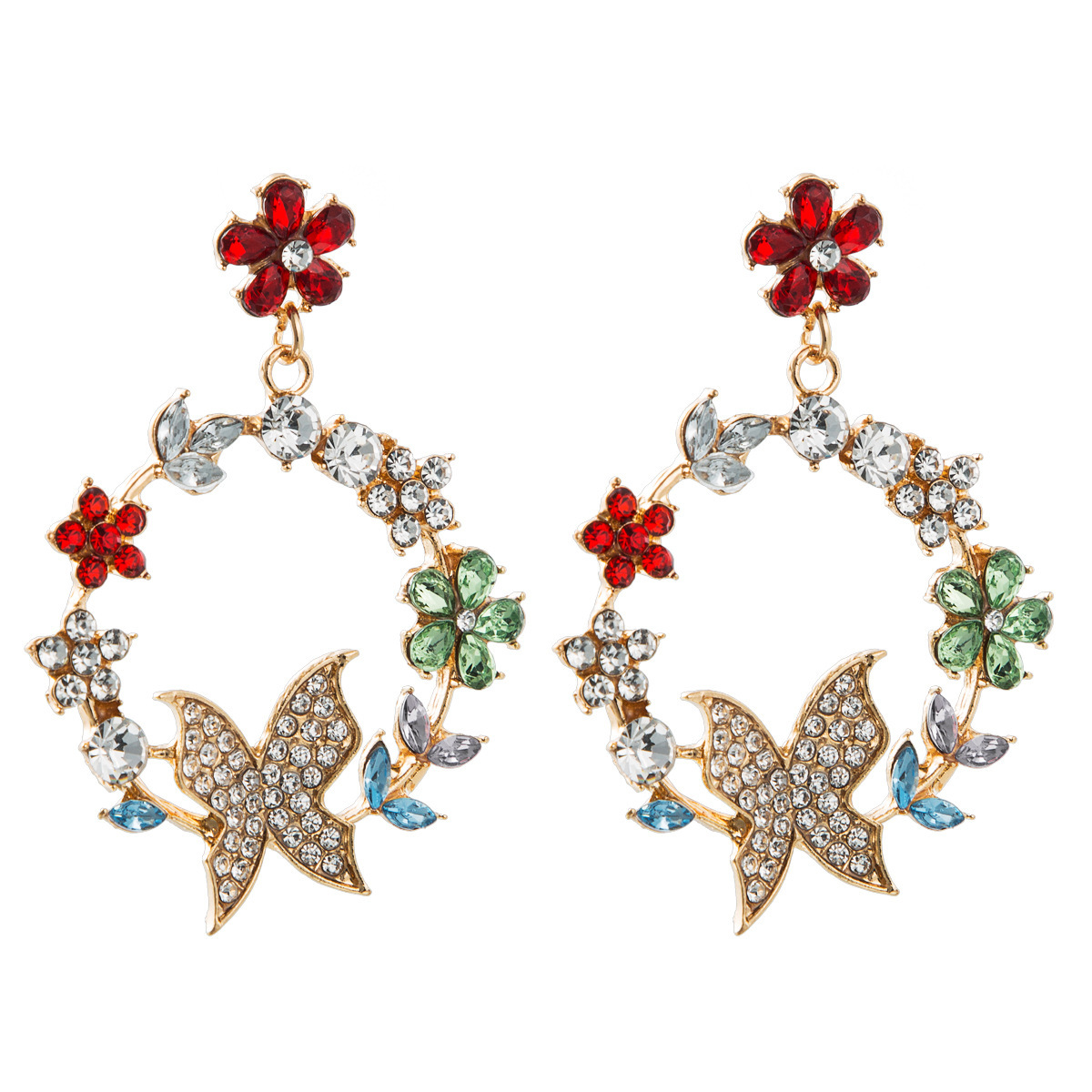 Personalized creative alloy Diamond rhinestone multi-layer Flower Garland butterfly earrings Dream earrings earrings
Personalized creative alloy Diamond rhinestone multi-layer Flower Garland butterfly earrings Dream earrings earrings