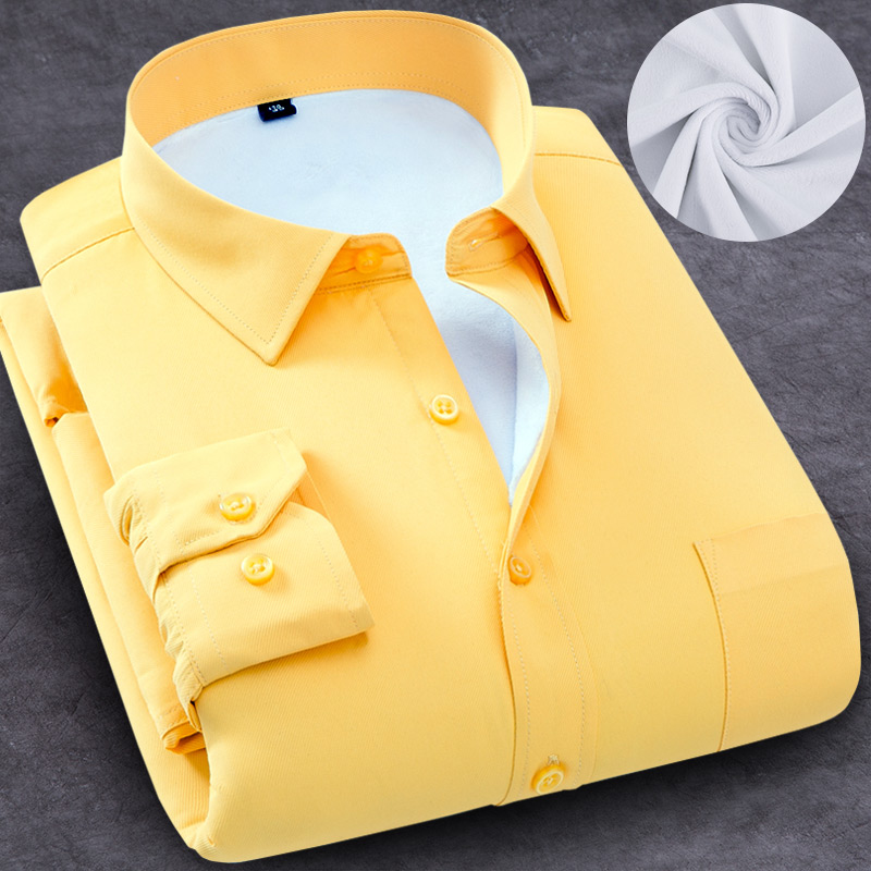 Winter Warm Long-sleeved Shirt Male Youth Business Professional Tooling Yellow Twill Shirt Male Plus Velvet Thickened, Black
Winter Warm Long-sleeved Shirt Male Youth Business Professional Tooling Yellow Twill Shirt Male Plus Velvet Thickened, Black