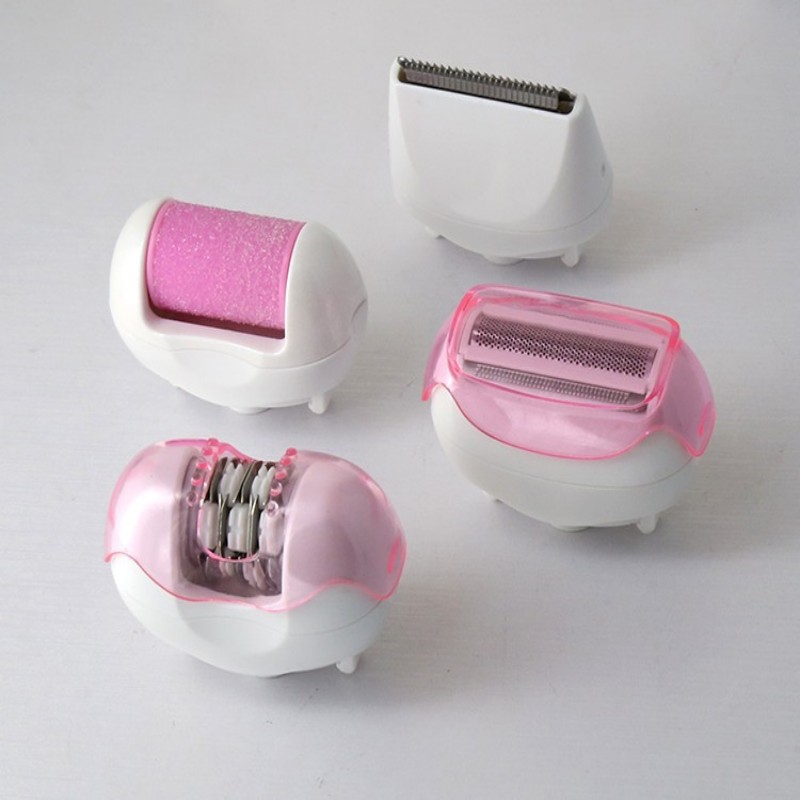 KEMEI 4 in 1 Rechargeable Women Shaver Electric Epilator Pedicure Machine Lady Dead Skin Removal Callus Remover Foot Care Tool Pedicure