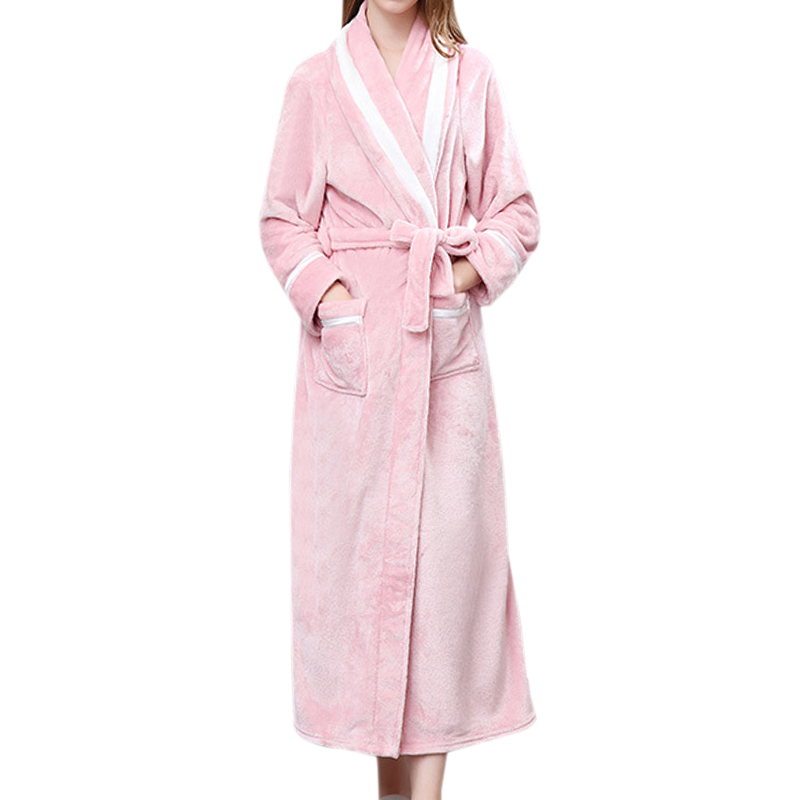 2020 Women Winter Homewear Warm Lounge Wear Cardigan Kimono Bathrobe Nightgowns Robes Velvet Bath Flannel Sleepwear Pajama