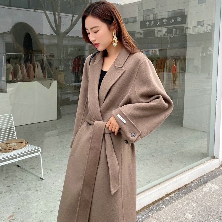 2020 New Autumn Winter Double-sided Cashmere Coat Long Hepburn Style Wool Coat Single Breasted Slim Solid Womens Coats L139, Gray
2020 New Autumn Winter Double-sided Cashmere Coat Long Hepburn Style Wool Coat Single Breasted Slim Solid Womens Coats L139, Gray