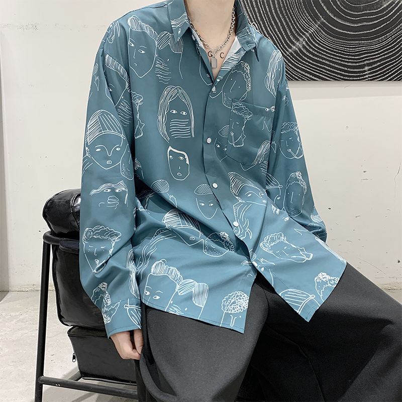 2020 Men's Korean Style Trendy Long-sleeved Flower Hawaiian Shirt Camisa Masculina Streetwear Mens Fashion Printing Shirts M-2XL, White
2020 Men's Korean Style Trendy Long-sleeved Flower Hawaiian Shirt Camisa Masculina Streetwear Mens Fashion Printing Shirts M-2XL, White