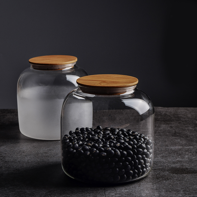 Transparent Glass Caddy with Wooden Lid Japanese Large Capacity Coffee Bean Storage Tank 650ml Kitchen Storage Container
Transparent Glass Caddy with Wooden Lid Japanese Large Capacity Coffee Bean Storage Tank 650ml Kitchen Storage Container