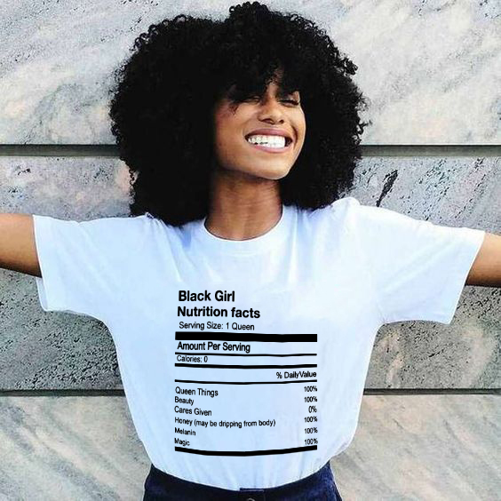 Black Girl Nutrition Facts T-shirt Women Melanin Shirt Queen Nutrition Facts Shirt Humor Tees Women Summer Tumblr Quotes Tee, Blank t-shirt
Black Girl Nutrition Facts T-shirt Women Melanin Shirt Queen Nutrition Facts Shirt Humor Tees Women Summer Tumblr Quotes Tee, Blank t-shirt