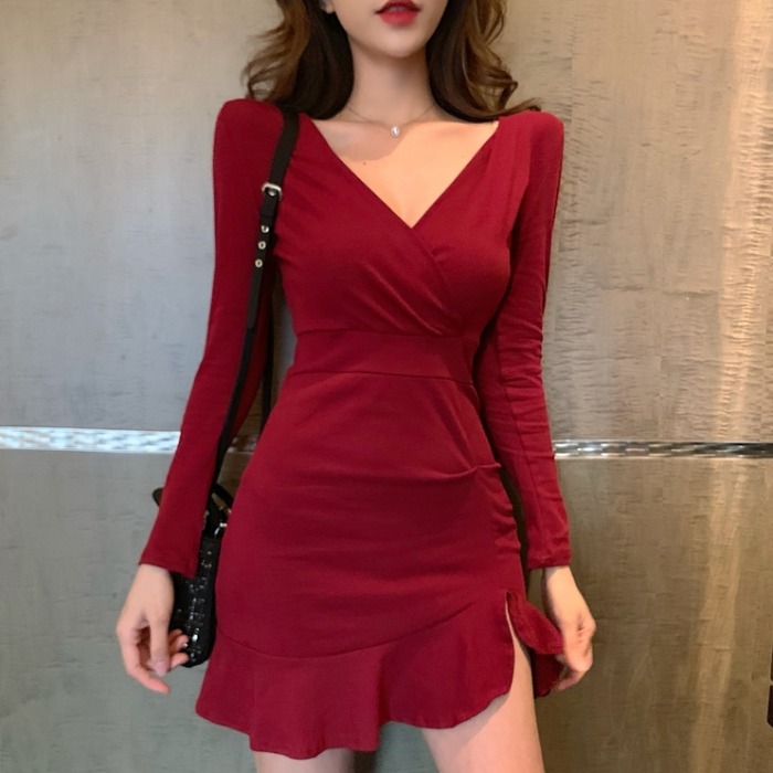 sexy dresses fashion brand v-neck red vestidos club Low-cut long sleeve bodycon dress woman roupas femininas new moda feminina, Black
sexy dresses fashion brand v-neck red vestidos club Low-cut long sleeve bodycon dress woman roupas femininas new moda feminina, Black