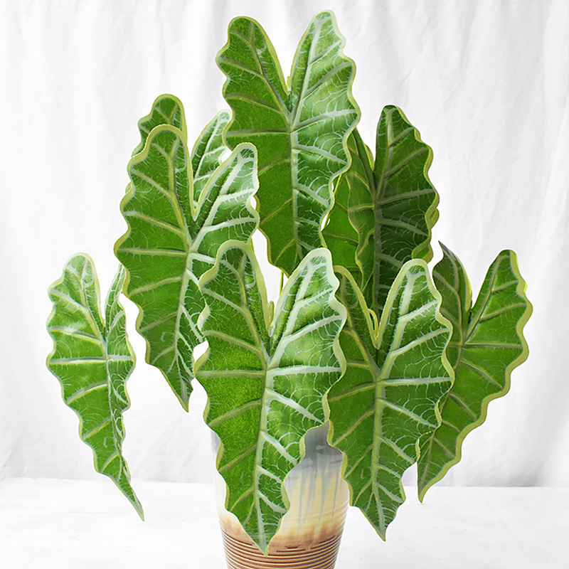 Green Artificial Leaves Large Taro Leaf Plants Wall Material Decorative Fake Plants for Home Shop Garden Party Decor
Green Artificial Leaves Large Taro Leaf Plants Wall Material Decorative Fake Plants for Home Shop Garden Party Decor