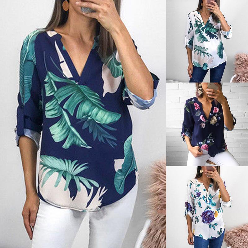 Women' Casual Leaf Printing Floral Printed Shirt Autumn Fashion Loose Half Sleeve V-neck Female Blouse Tops Ladies shirts new
Women' Casual Leaf Printing Floral Printed Shirt Autumn Fashion Loose Half Sleeve V-neck Female Blouse Tops Ladies shirts new