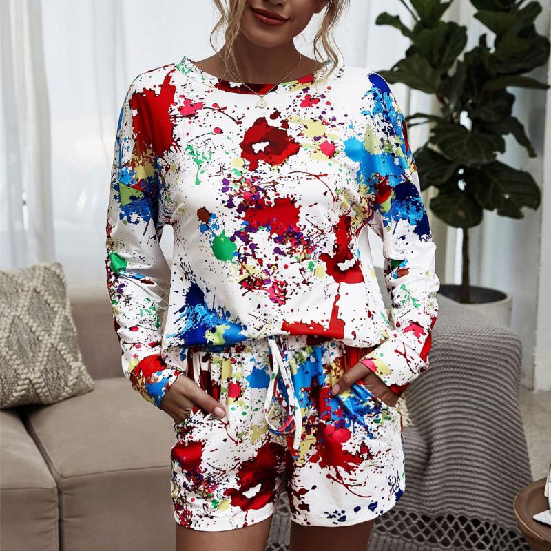 Two-piece Sport Sets Tie-dye Long Sleeves Tops Shorts Pants Tracksuit Conjunto De Moletom Feminino Plus Size #3, White
Two-piece Sport Sets Tie-dye Long Sleeves Tops Shorts Pants Tracksuit Conjunto De Moletom Feminino Plus Size #3, White