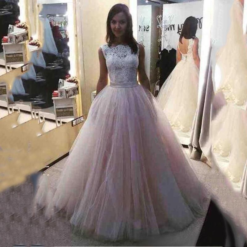 Jewel A Line Evening Dresses Lace Applique Tulle Lace Up Gorgeous Evening Dress Pageant Gowns Custom Made Evening Gown