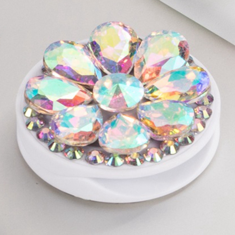 Phone Holder Phone Socket Fashion Crystal Bling Cellphone Holder Stand Finger Ring Bracket Extensible Mount foldable Phone stent