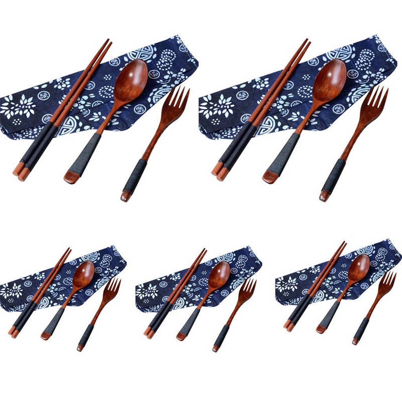 5 Set Wooden Flatware Tableware Cutlery Set Travel Utensils Tied Line Reusable Flatware, Wooden Fork Spoon Chopsticks
5 Set Wooden Flatware Tableware Cutlery Set Travel Utensils Tied Line Reusable Flatware, Wooden Fork Spoon Chopsticks