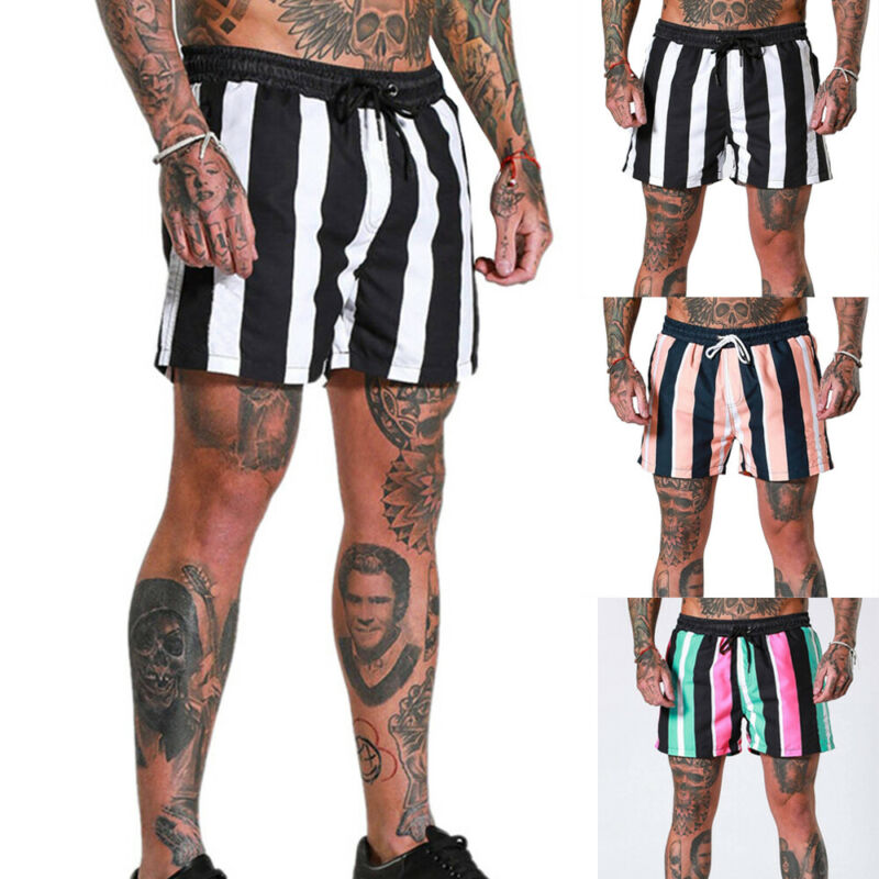 Casual Mens Sport Running Beach Swimwear Stripes Summer Shorts Fitness GYM Short Training, Black-white
Casual Mens Sport Running Beach Swimwear Stripes Summer Shorts Fitness GYM Short Training, Black-white