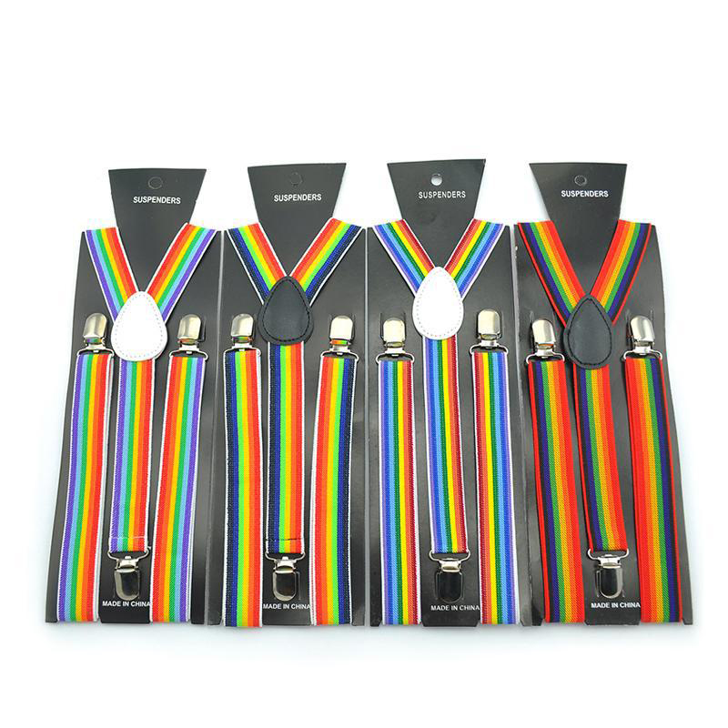 Free shipping-Unisex Clip-on Braces Elastic Suspender 3 "Rainbow stripe" pattern MIX Y- back Suspenders Wholesale & retail
Free shipping-Unisex Clip-on Braces Elastic Suspender 3 "Rainbow stripe" pattern MIX Y- back Suspenders Wholesale & retail