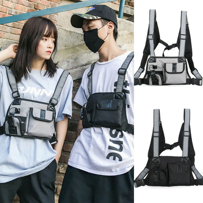 Nylon Cargo Fashion Chest Rig Bags Waist Bags Vest Hip Hop Streetwear Functional Tactical Harness Chest Bags, As pictures
Nylon Cargo Fashion Chest Rig Bags Waist Bags Vest Hip Hop Streetwear Functional Tactical Harness Chest Bags, As pictures