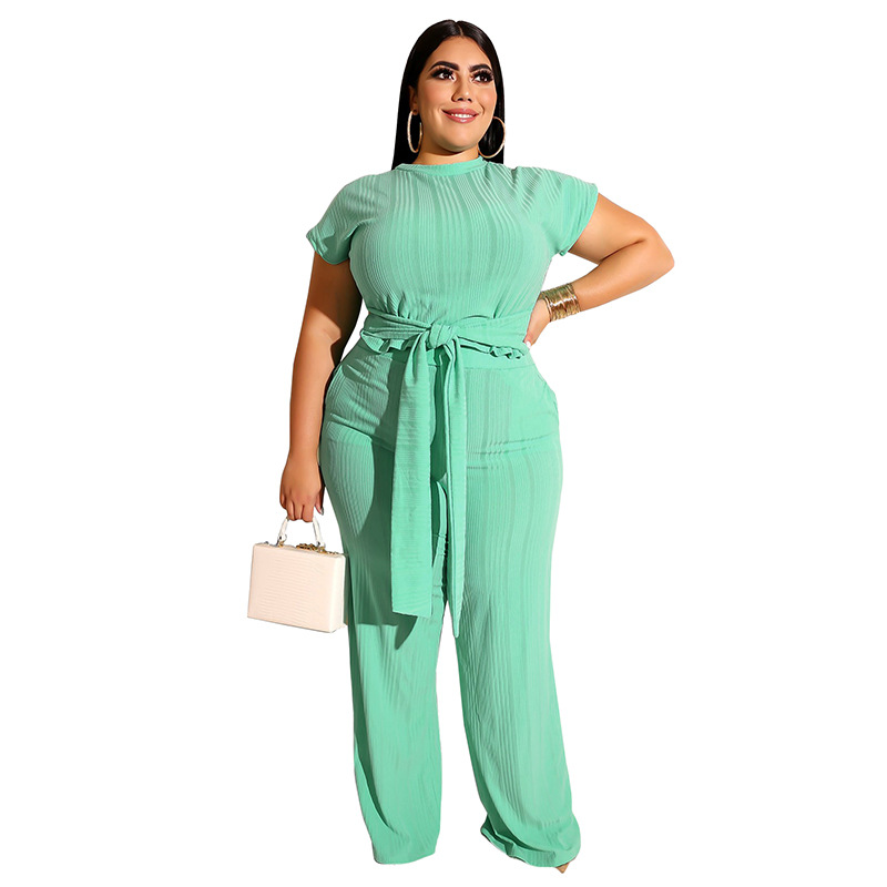 Spot Pants European-style spring and summer fashion exposed navel strap straight solid color casual suit support mixed batch