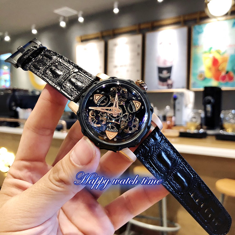 Best Edition MAXLAB Voyager Series Skeleton Inverted Triangle Dial Miyota Automatic Mens Watch Black Steel Case Leather Strap Sport Watches, Professional waterproof
Best Edition MAXLAB Voyager Series Skeleton Inverted Triangle Dial Miyota Automatic Mens Watch Black Steel Case Leather Strap Sport Watches, Professional waterproof