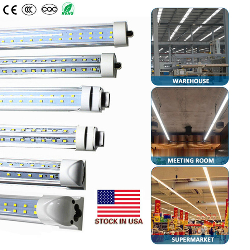 T8 8ft LED Tubes Light Single Pin FA8 8ft LED Bulbs 45W 120W V Shaped LED Light Tubes AC 85-265V + Stock In USA
T8 8ft LED Tubes Light Single Pin FA8 8ft LED Bulbs 45W 120W V Shaped LED Light Tubes AC 85-265V + Stock In USA