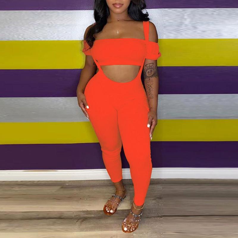 Women Sexy Sport Two Piece Set Solid Off Shoulder Crop Top+High Waist Bodycon Club Overall Jumpsuit Fashion Casual Tracksuit, Orange
Women Sexy Sport Two Piece Set Solid Off Shoulder Crop Top+High Waist Bodycon Club Overall Jumpsuit Fashion Casual Tracksuit, Orange