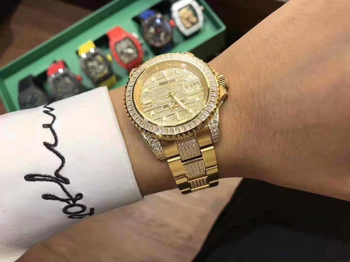 Luxury 3A Top Men's Watch Red Mechanical Watch Brand Automatic Face Sapphire Men's Diamond 18k Gold 3A Quality Luxury Date Kmqav, Slivery;brown
Luxury 3A Top Men's Watch Red Mechanical Watch Brand Automatic Face Sapphire Men's Diamond 18k Gold 3A Quality Luxury Date Kmqav, Slivery;brown