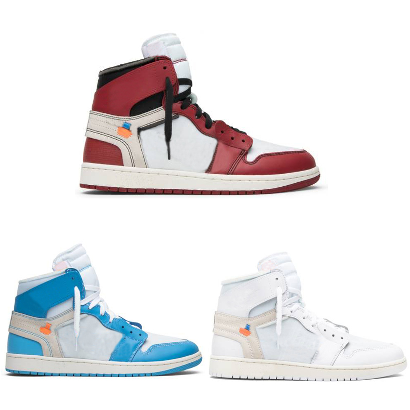 Shoes Basketball 1 High Og White Chicago Red Black Toe Aa3834-101 Men Sneakers Size 5.5-12