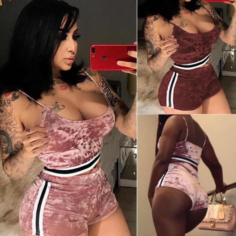 Sexy Women Summer 2 Pieces Jumpsuit Set Spaghetti Strap Evening Party Bodycon Tube Crop Top Short Pants
Sexy Women Summer 2 Pieces Jumpsuit Set Spaghetti Strap Evening Party Bodycon Tube Crop Top Short Pants