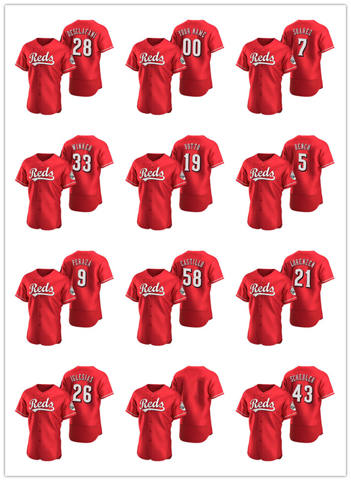 Reds Men Women Youth 19 Joey Votto 5 Johnny Bench Scarlet Authentic Alternate baseball Jersey
Reds Men Women Youth 19 Joey Votto 5 Johnny Bench Scarlet Authentic Alternate baseball Jersey