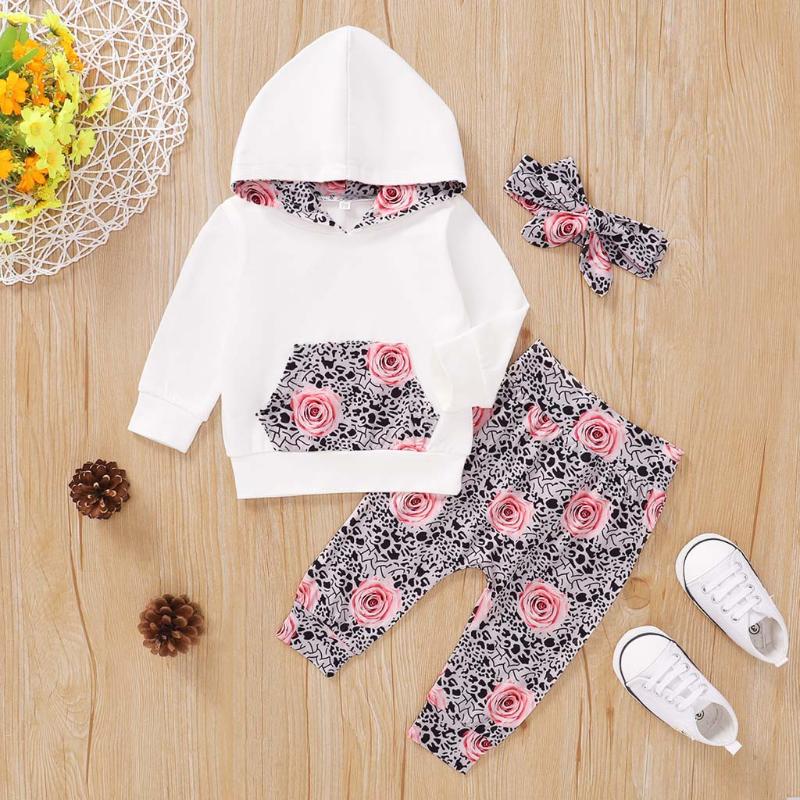 Newborn Infant Baby Girls Children kids clothing Floral Hoodie Tops+ Leopard Pants Headband Outfits Set Summer New Style suit, White
Newborn Infant Baby Girls Children kids clothing Floral Hoodie Tops+ Leopard Pants Headband Outfits Set Summer New Style suit, White