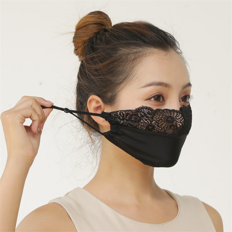 US Women Lace Embroidery Floral Sunscreen Imitation Silk Breathable Mouth Muffle Summer Sun Protection Mouth Face Dust-Proof Mask FY0062
US Women Lace Embroidery Floral Sunscreen Imitation Silk Breathable Mouth Muffle Summer Sun Protection Mouth Face Dust-Proof Mask FY0062