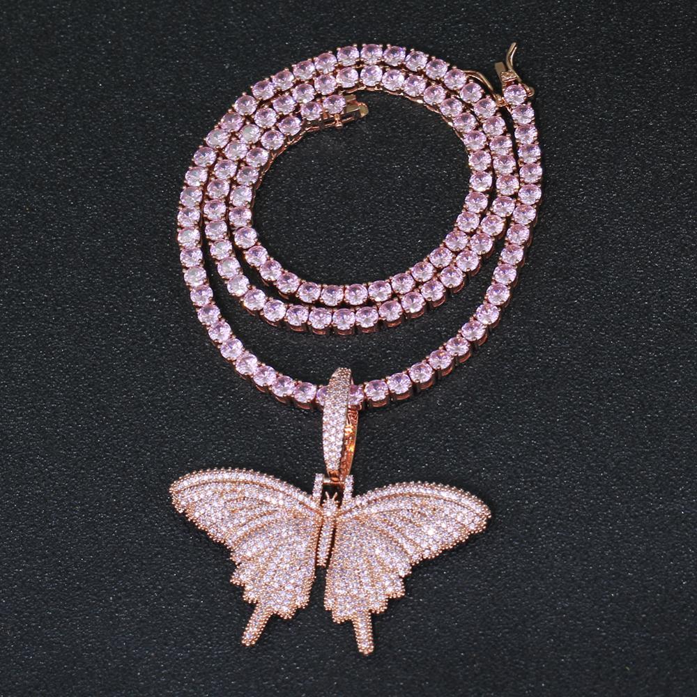 Rose Gold Pink Butterfly Pendants Women Necklace Men's Hip Hop Necklace Party Jewelry Gift CN165B
Rose Gold Pink Butterfly Pendants Women Necklace Men's Hip Hop Necklace Party Jewelry Gift CN165B