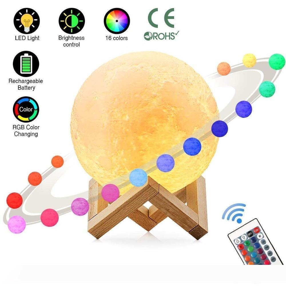 3D LED Night 16colors Magical Moon LED Light Moonlight Desk Lamp USB Rechargeable 3D Light Colors Stepless for Christmas lights or gifts
3D LED Night 16colors Magical Moon LED Light Moonlight Desk Lamp USB Rechargeable 3D Light Colors Stepless for Christmas lights or gifts