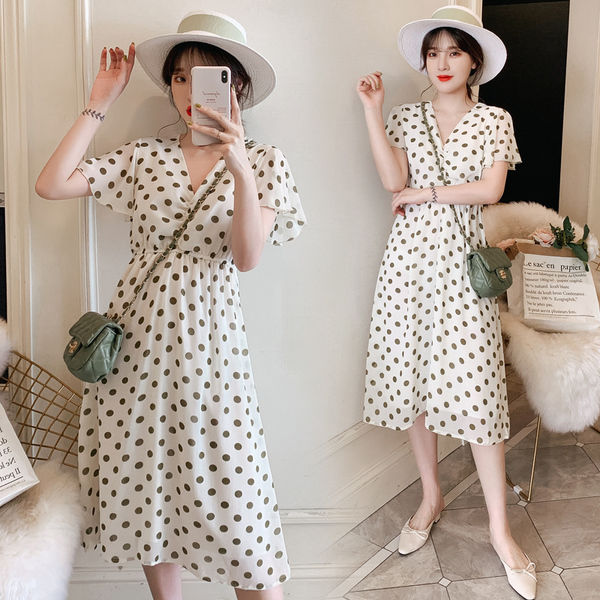 Summer Dress for Pregnant Women Maternity Elegant Polka Dot Dresses Pregnancy Women A Word Maxi Dress for Photo Shoot
Summer Dress for Pregnant Women Maternity Elegant Polka Dot Dresses Pregnancy Women A Word Maxi Dress for Photo Shoot