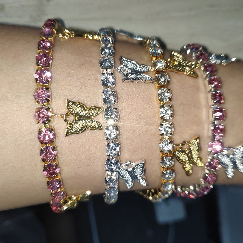 Luxury Butterfly Bracelets for Women Gold Silver Plated Animal Charm Tennis Iced Out Chains Fashion Bling Rhinestone Diamond Jewelry Gifts
Luxury Butterfly Bracelets for Women Gold Silver Plated Animal Charm Tennis Iced Out Chains Fashion Bling Rhinestone Diamond Jewelry Gifts